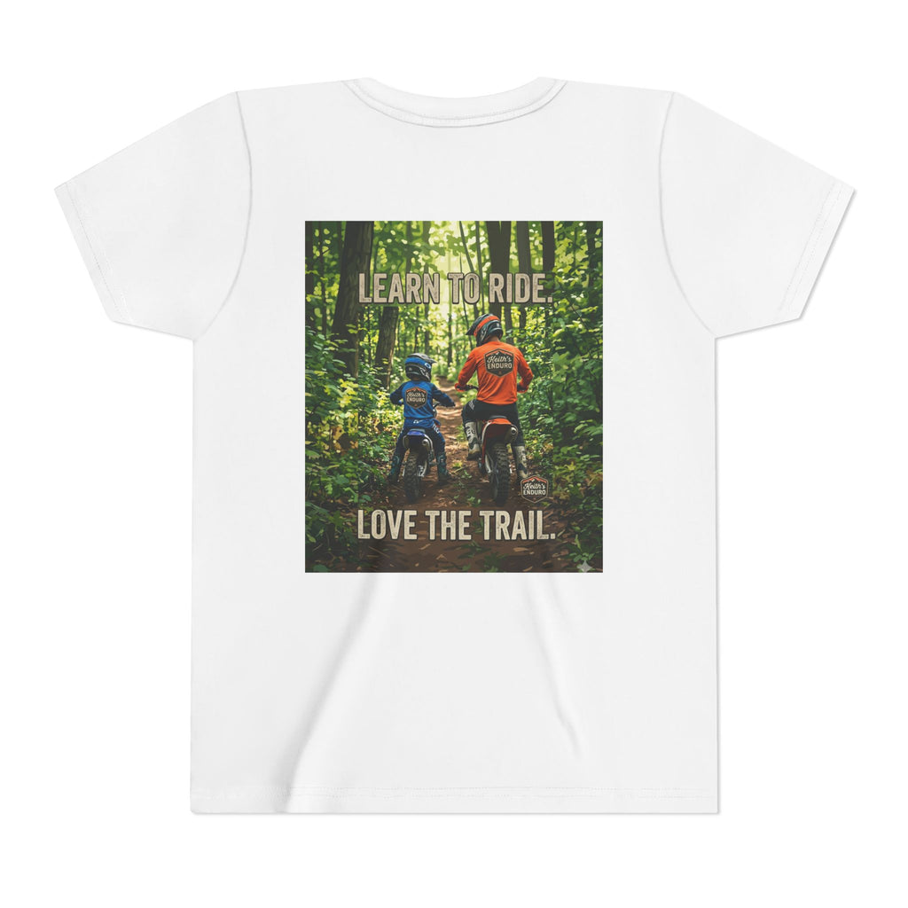 Youth Trail Dirt Biking Tee — "Learn to Ride, Love the Trail"