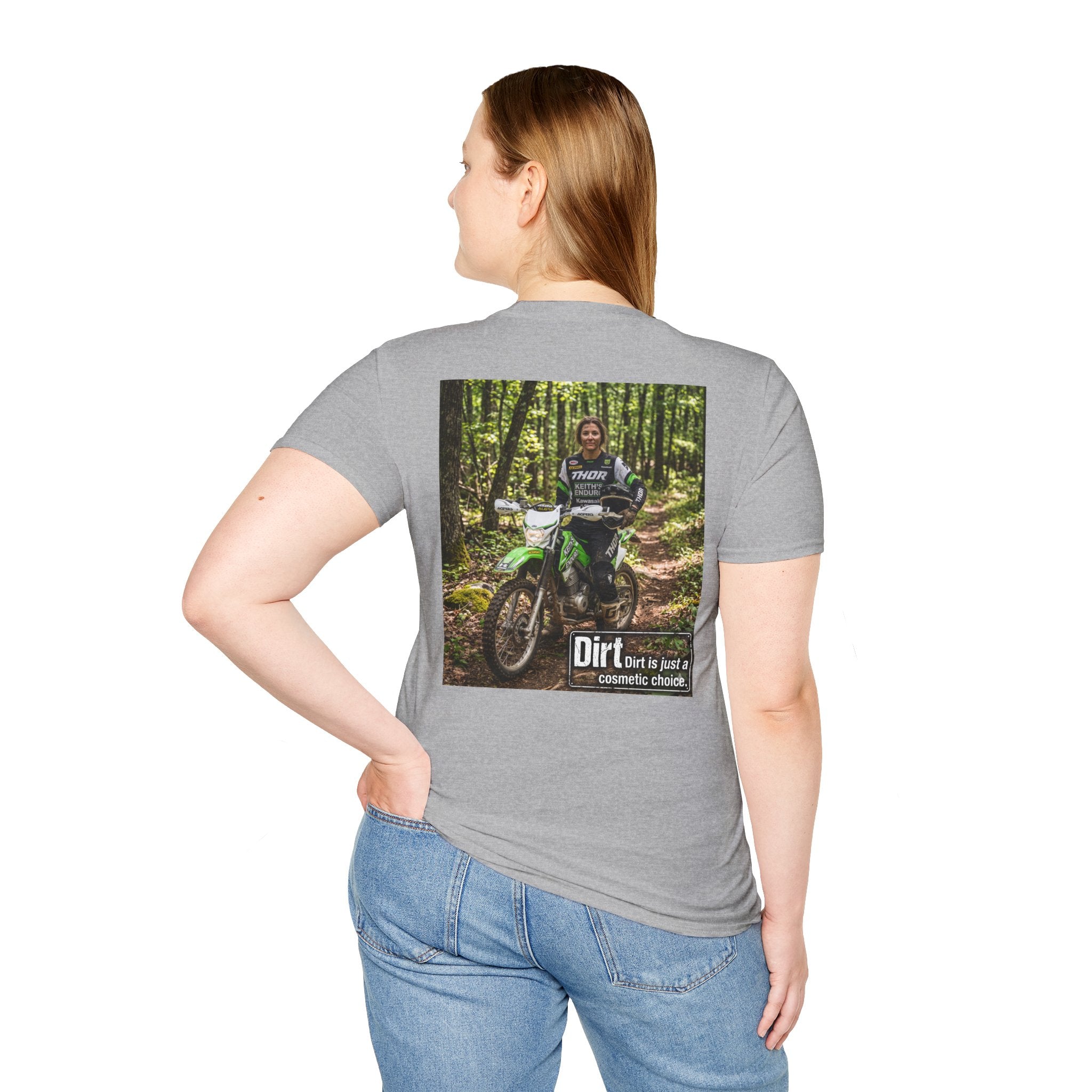 Women's Dirt bike Graphic T‑Shirt — "Dirt is a Cosmetic Choice" Tee