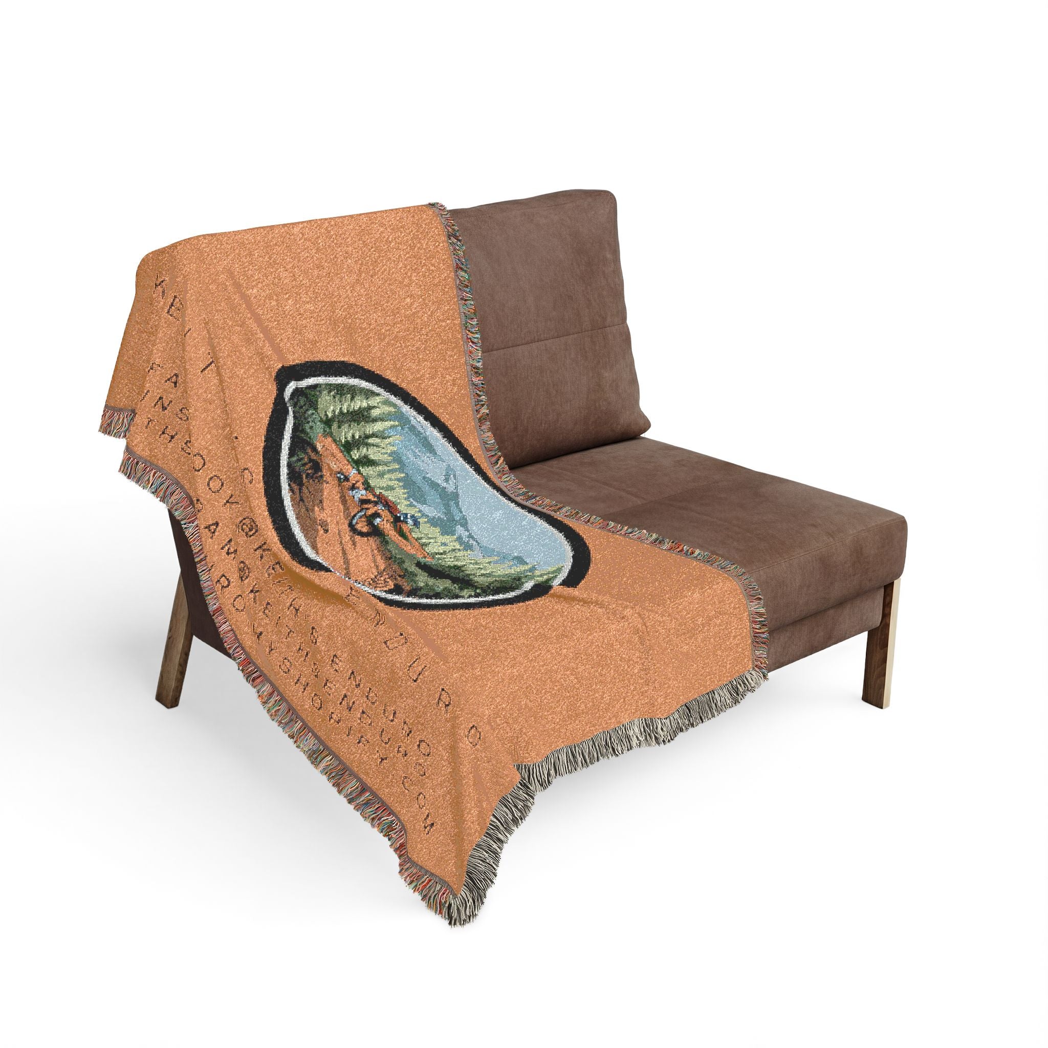 Woven Blanket —  Dirt Bike Camping Throw (Keith's Enduro)