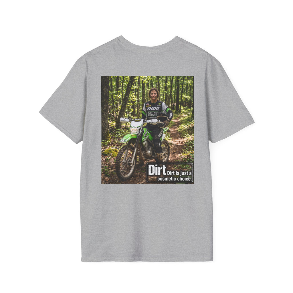 Women's Dirt bike Graphic T‑Shirt — "Dirt is a Cosmetic Choice" Tee