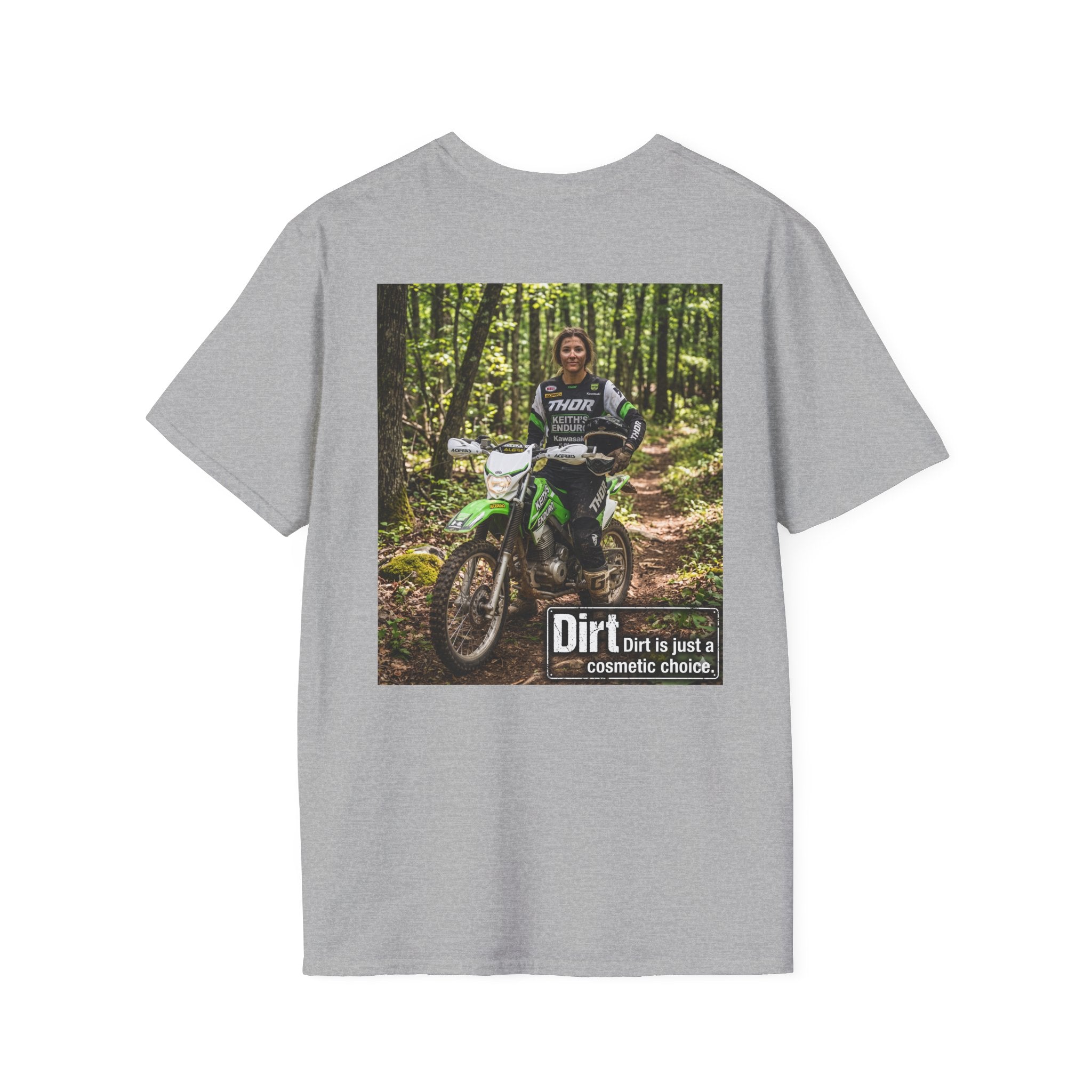 Women's Dirt bike Graphic T‑Shirt — "Dirt is a Cosmetic Choice" Tee
