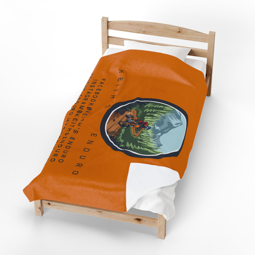 Plush Blanket — Keith's Enduro Dirt Biking Logo Throw