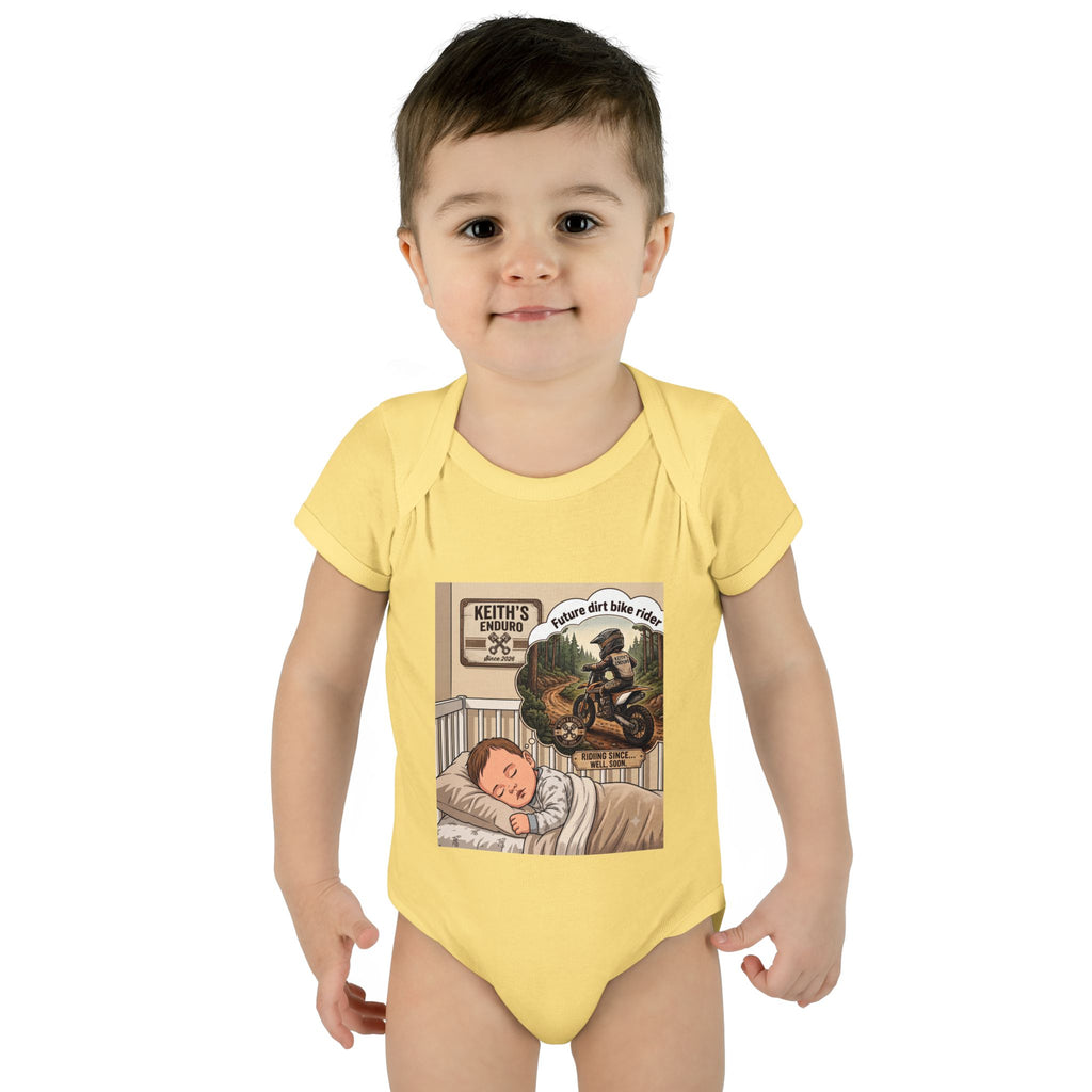 Baby Bodysuit - 'future dirt bike rider' Motorcycle Nursery Onesie