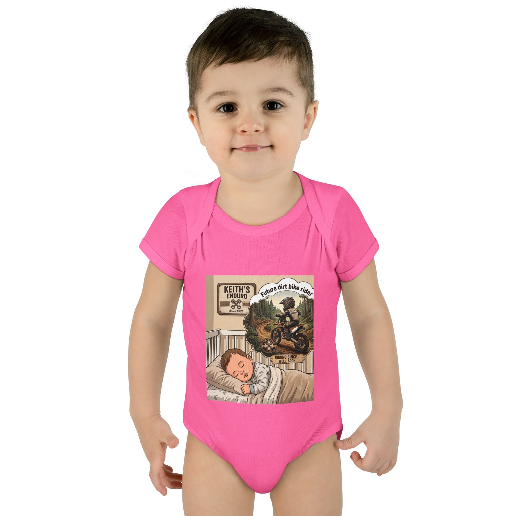 Baby Bodysuit - 'future dirt bike rider' Motorcycle Nursery Onesie