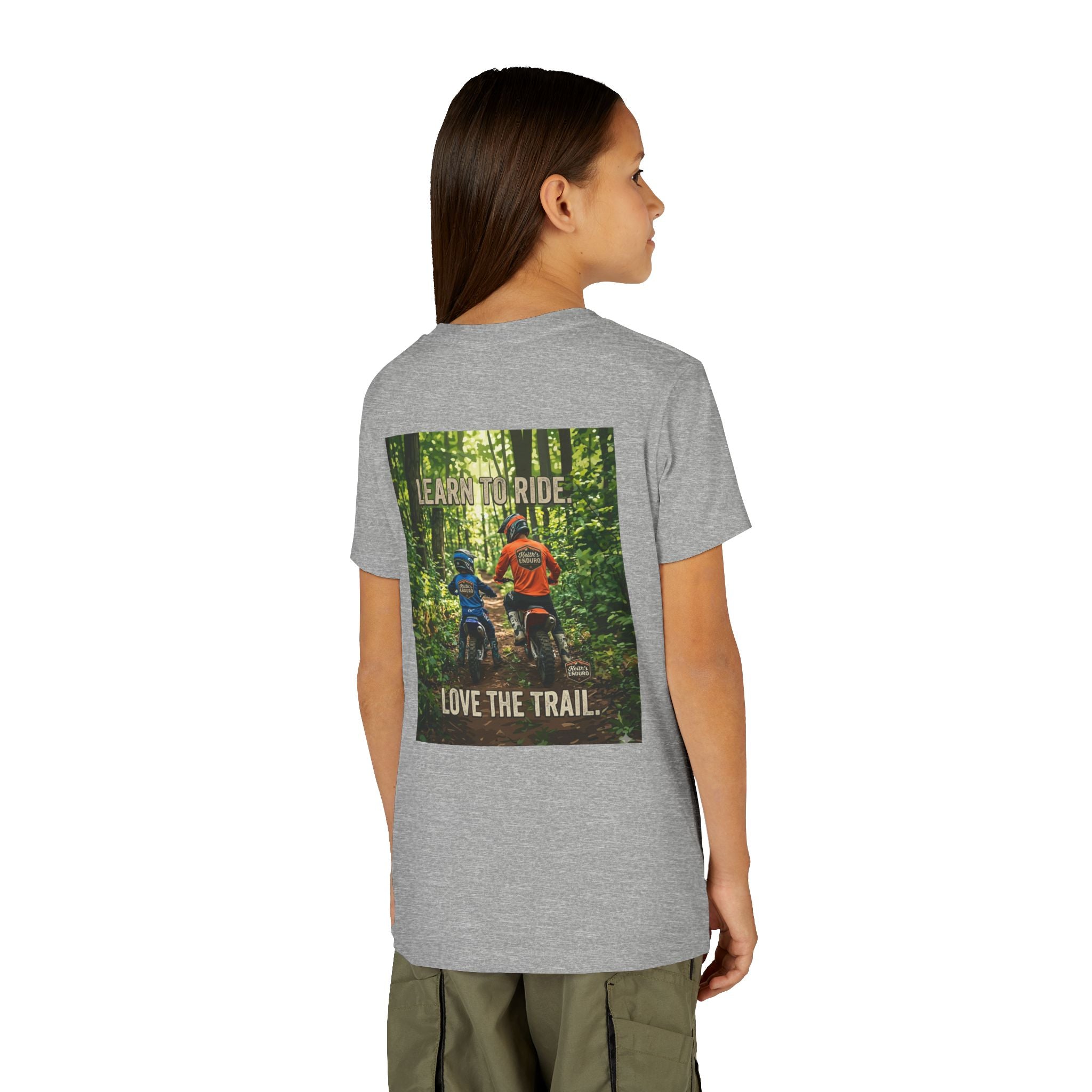 Youth Trail Dirt Biking Tee — "Learn to Ride, Love the Trail"