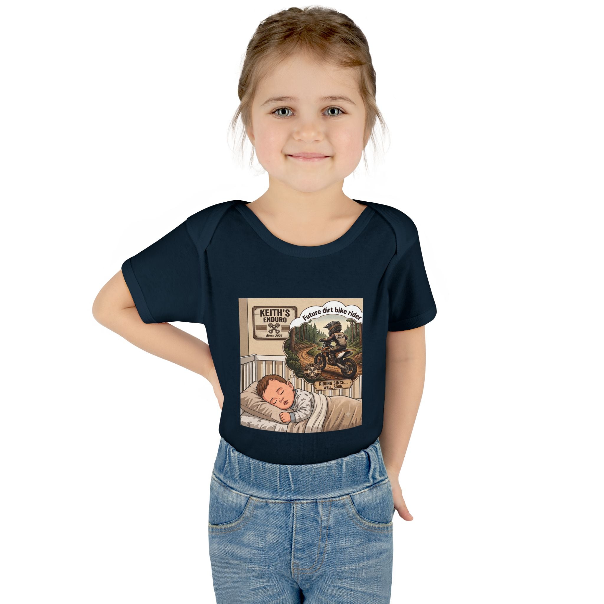 Baby Bodysuit - 'future dirt bike rider' Motorcycle Nursery Onesie