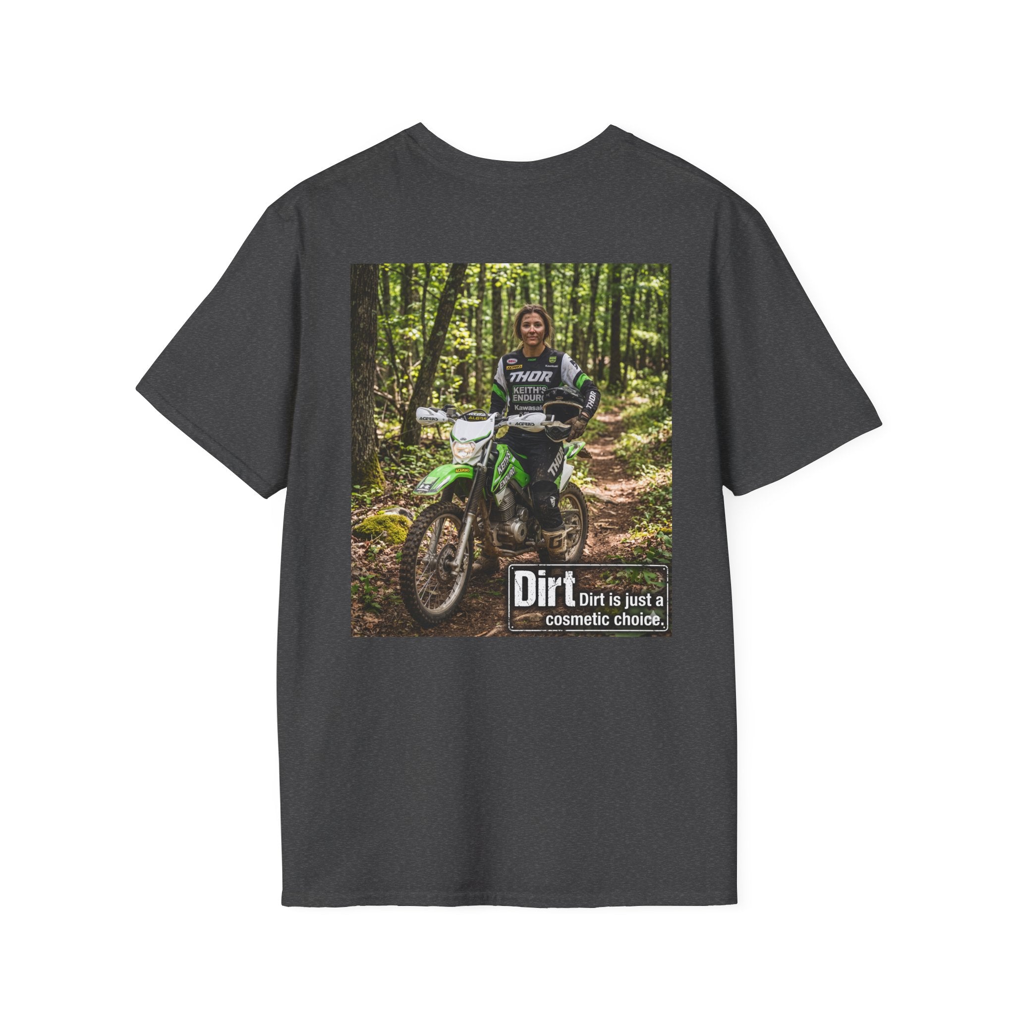 Women's Dirt bike Graphic T‑Shirt — "Dirt is a Cosmetic Choice" Tee