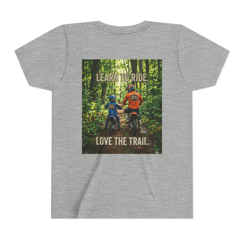Youth Trail Dirt Biking Tee — "Learn to Ride, Love the Trail"