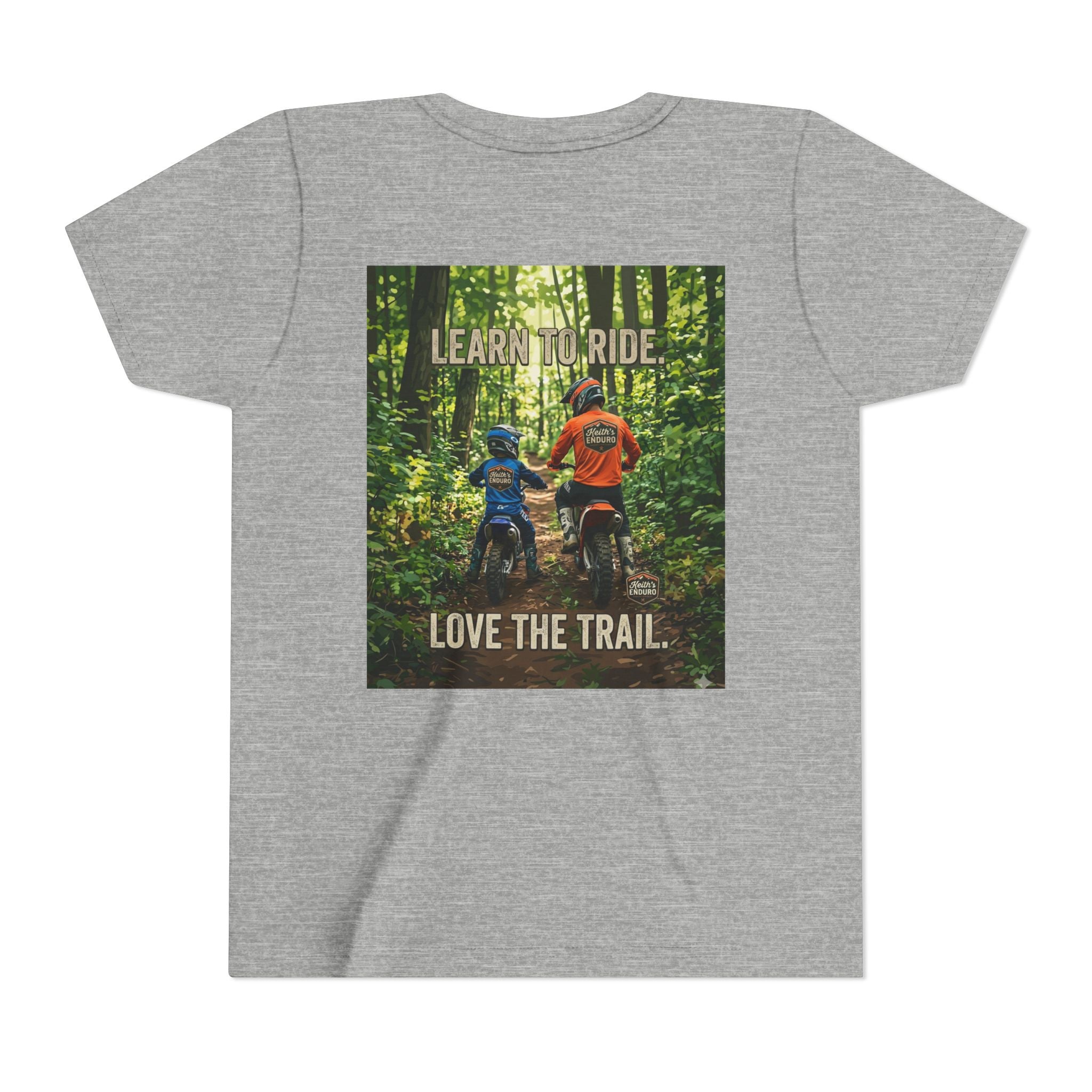 Youth Trail Dirt Biking Tee — "Learn to Ride, Love the Trail"