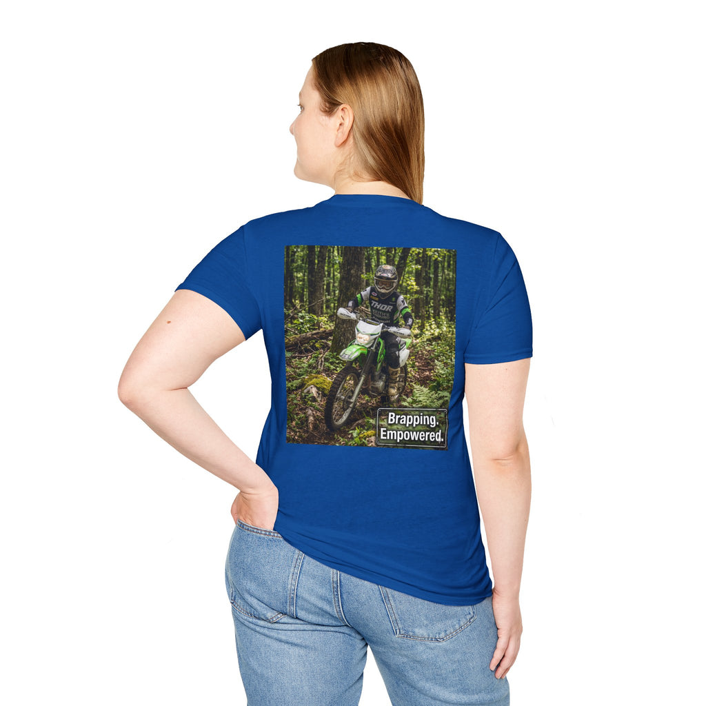 Women's Dirt Bike T‑Shirt — "Brapping Empowered" Graphic Tee