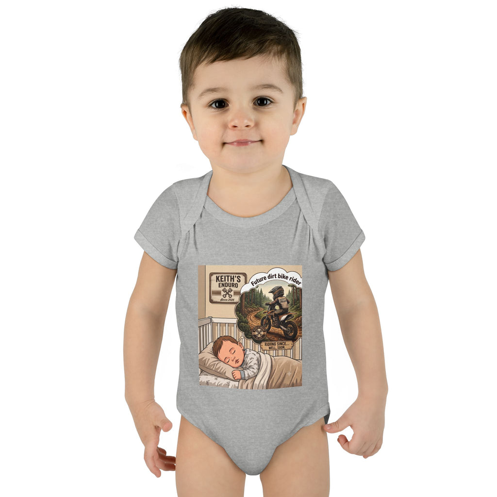 Baby Bodysuit - 'future dirt bike rider' Motorcycle Nursery Onesie