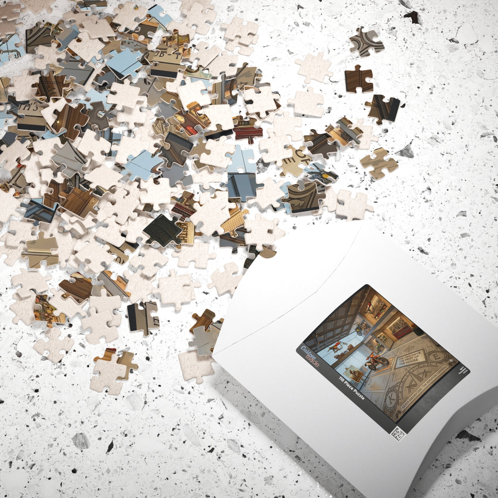 Motorcycle Garage Puzzle - Dream Workshop Scene Jigsaw puzzle "She can have the rest of the house" (110/252/520/1014 pcs)