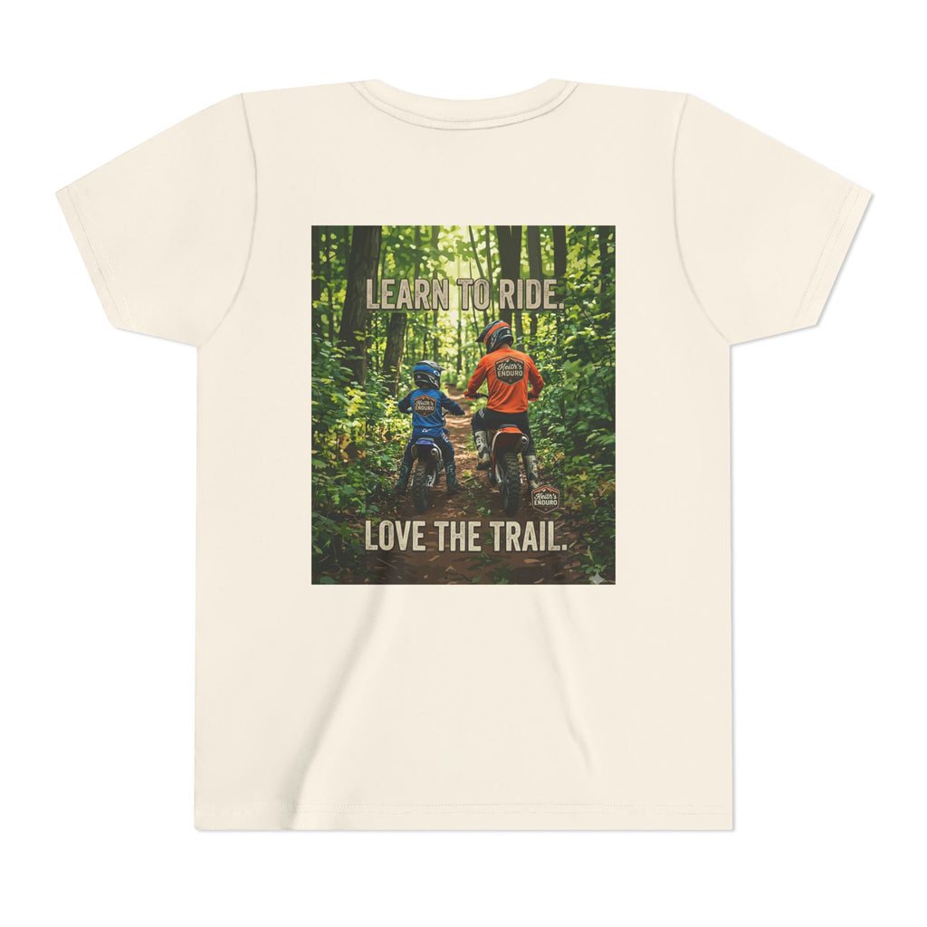 Youth Trail Dirt Biking Tee — "Learn to Ride, Love the Trail"