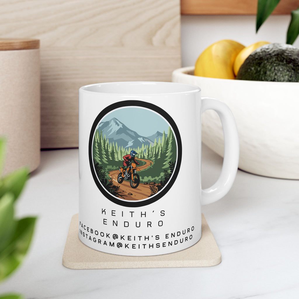 Enduro Dirt Biker Ceramic Mug – Keith’s Enduro Coffee Cup (11oz & 15oz)