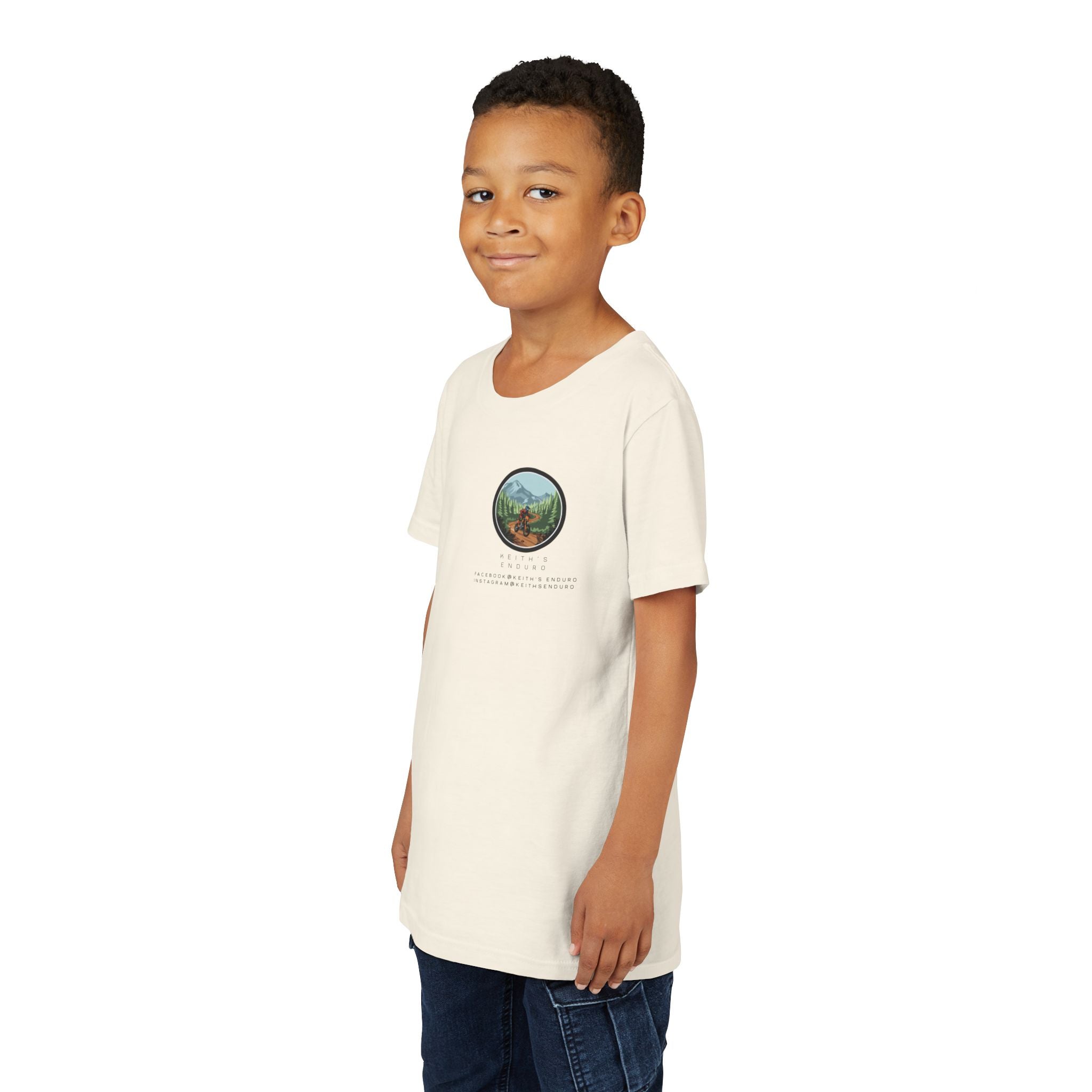 Youth Dirt Bike Tee — "Never Stop Trying and Don't Quit" Motivational Motocross Shirt