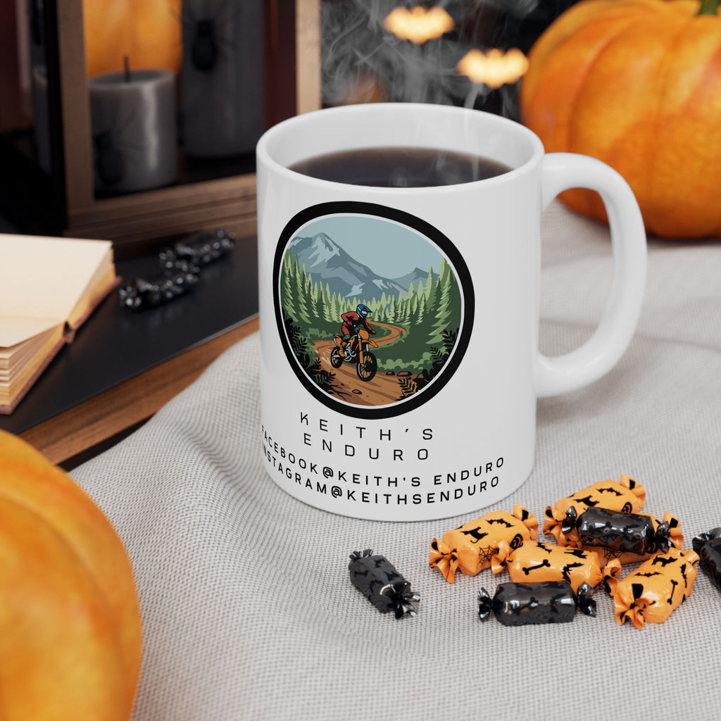 Enduro Dirt Biker Ceramic Mug – Keith’s Enduro Coffee Cup (11oz & 15oz)