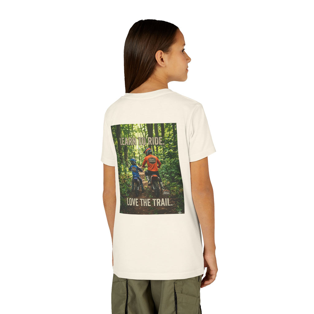 Youth Trail Dirt Biking Tee — "Learn to Ride, Love the Trail"