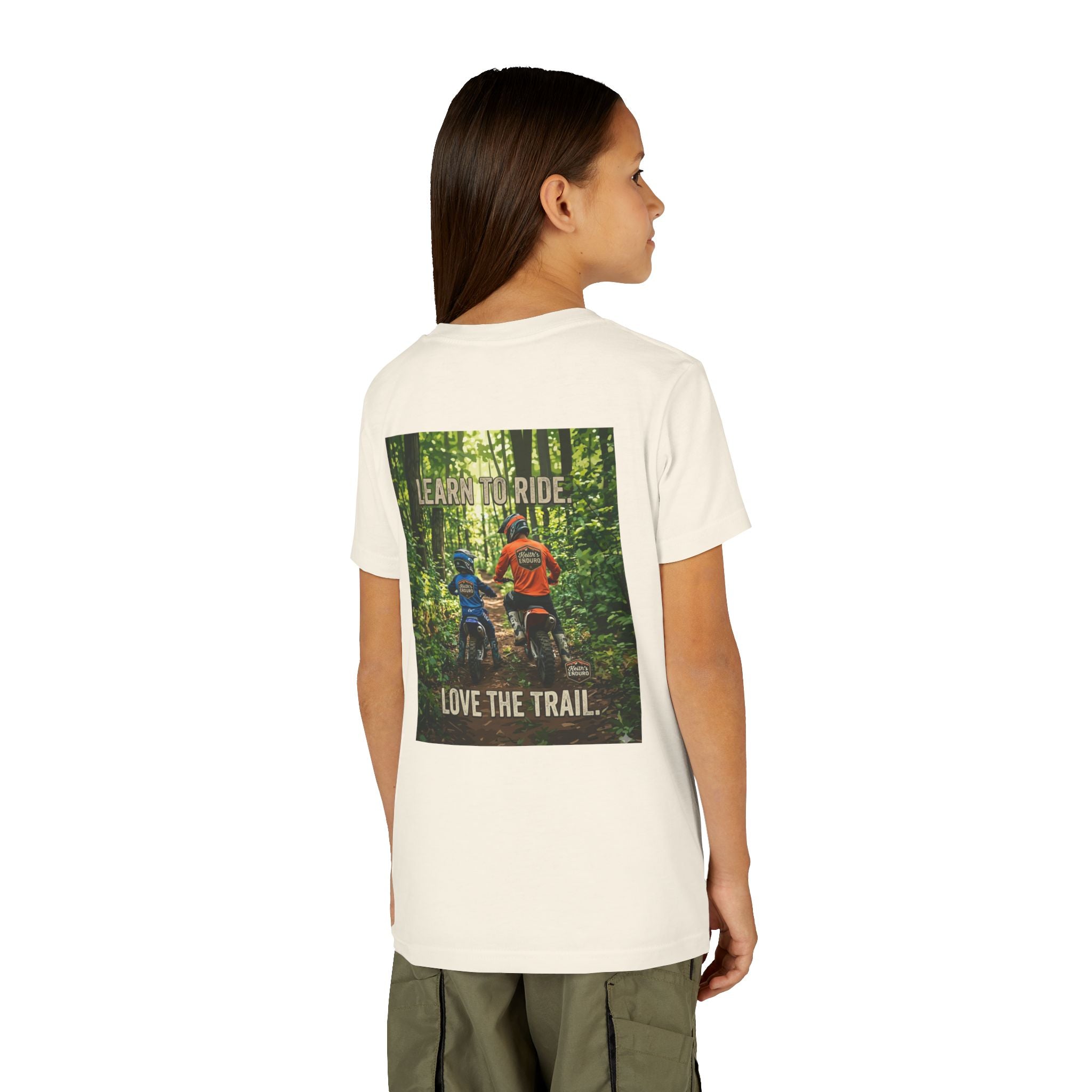 Youth Trail Dirt Biking Tee — "Learn to Ride, Love the Trail"