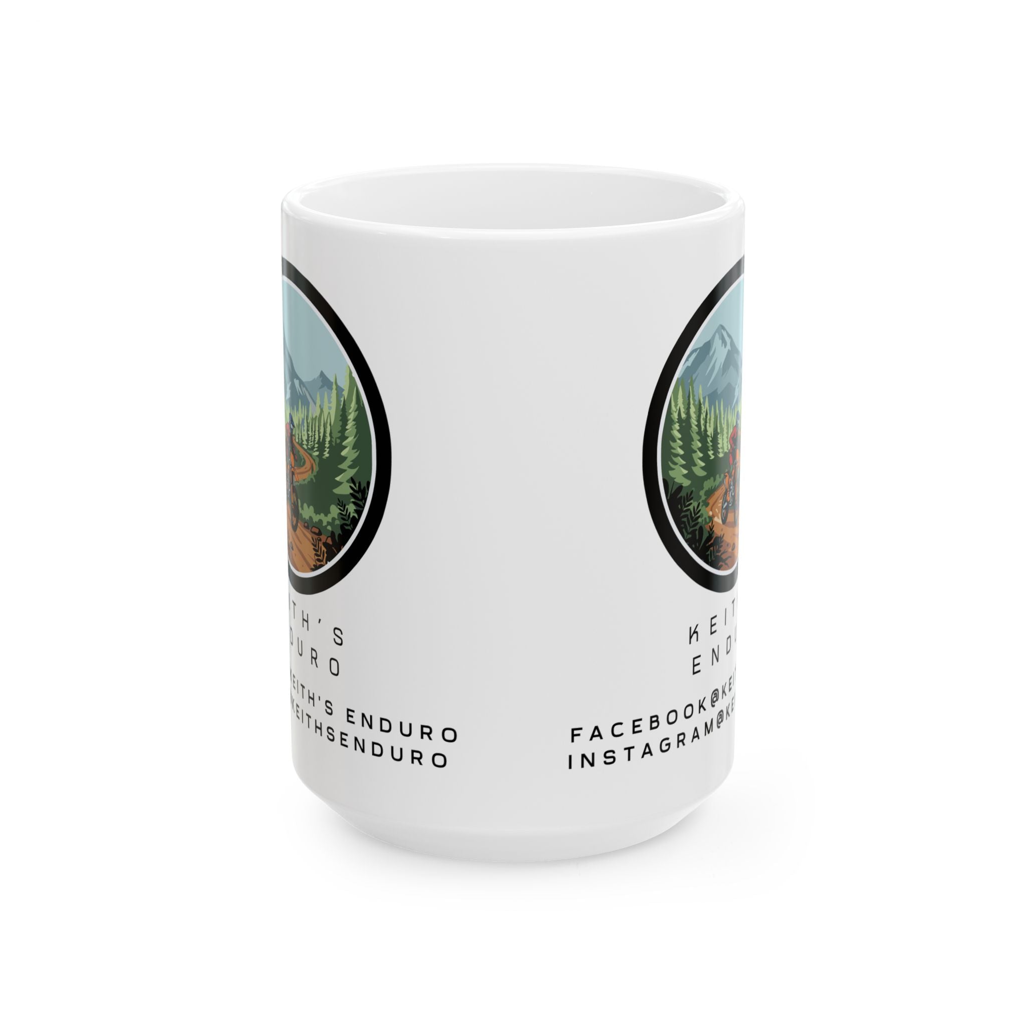 Enduro Dirt Biker Ceramic Mug – Keith’s Enduro Coffee Cup (11oz & 15oz)
