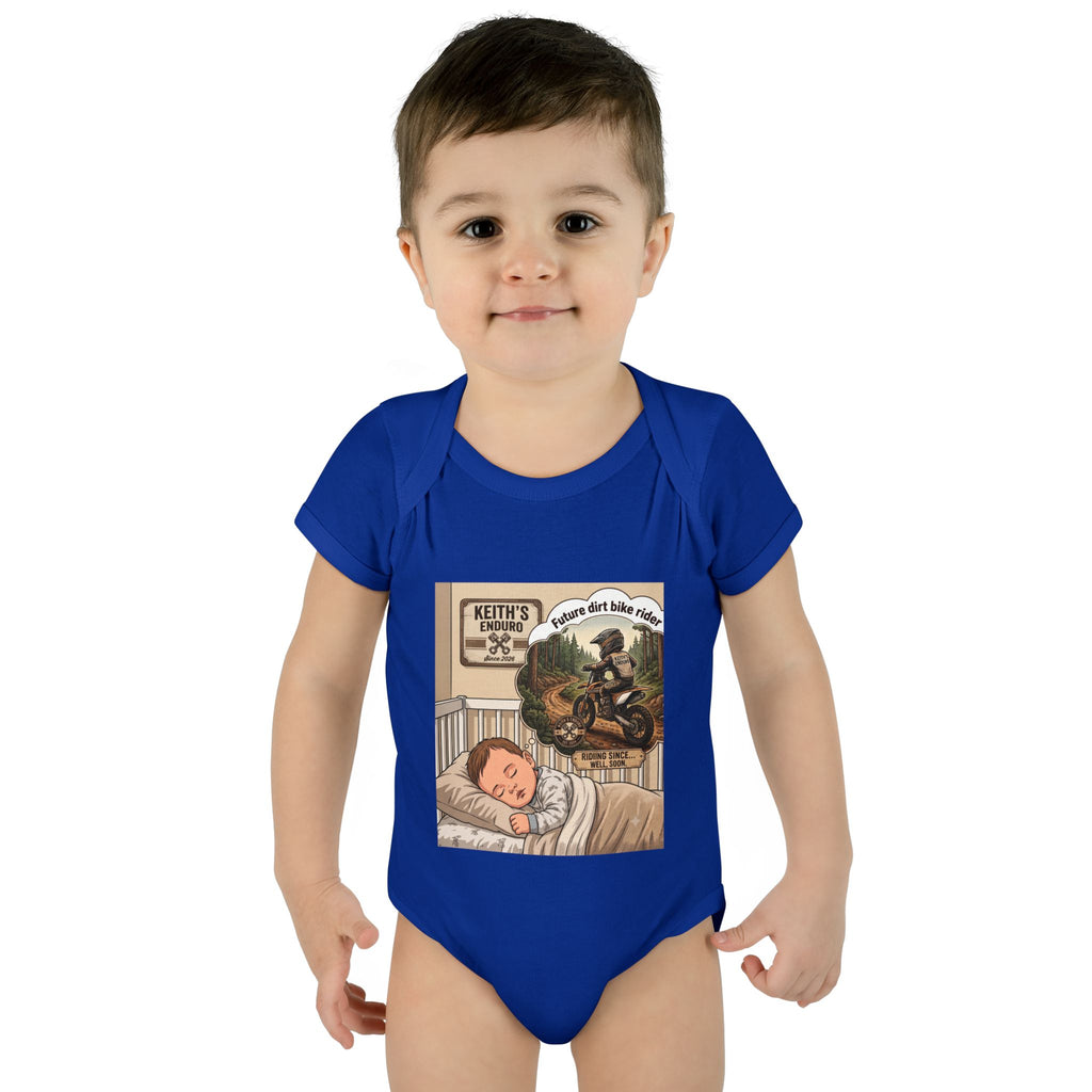 Baby Bodysuit - 'future dirt bike rider' Motorcycle Nursery Onesie