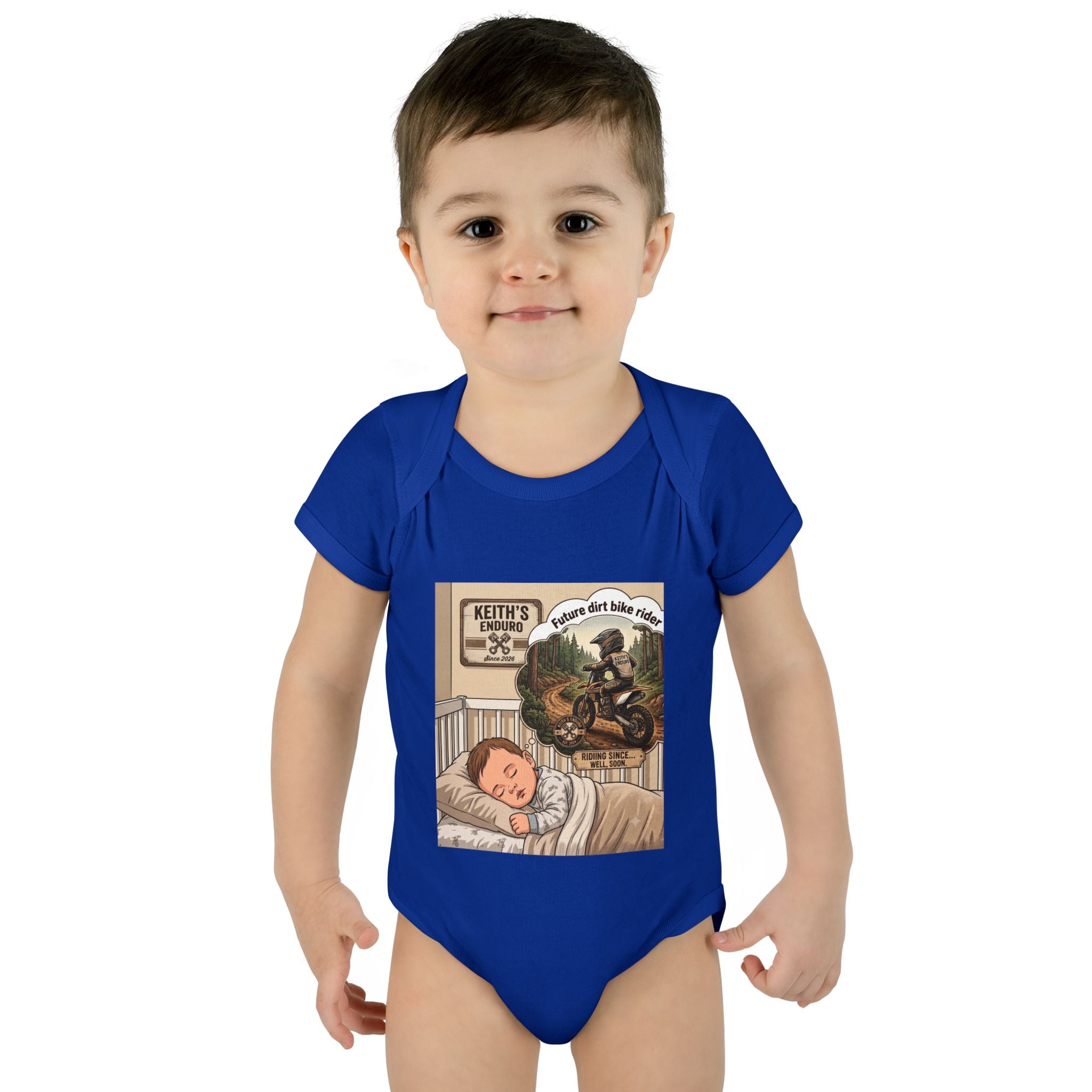 Baby Bodysuit - 'future dirt bike rider' Motorcycle Nursery Onesie