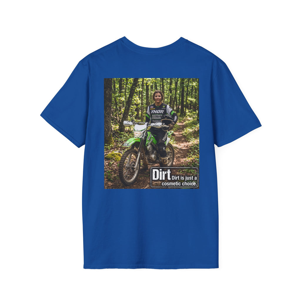 Women's Dirt bike Graphic T‑Shirt — "Dirt is a Cosmetic Choice" Tee