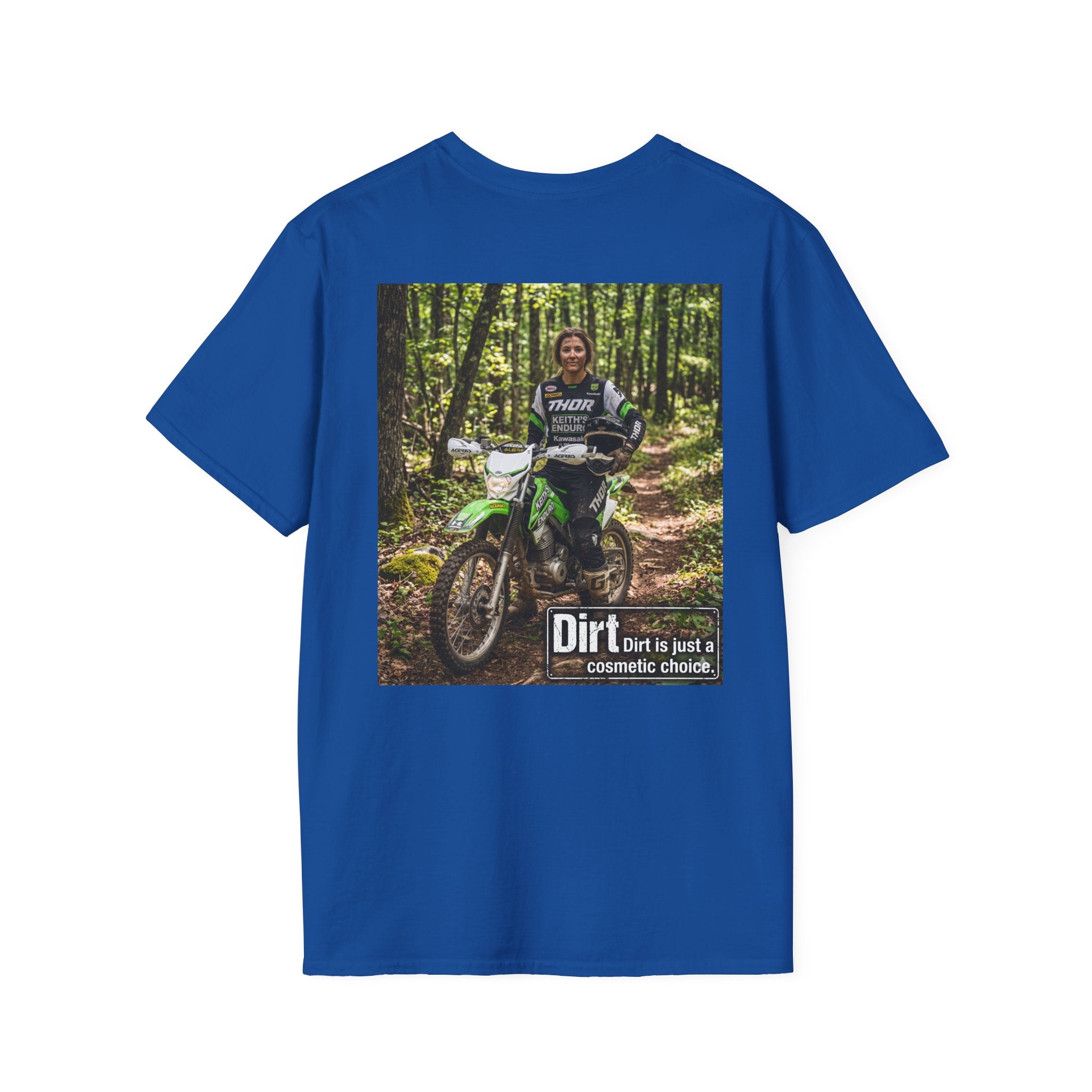 Women's Dirt bike Graphic T‑Shirt — "Dirt is a Cosmetic Choice" Tee