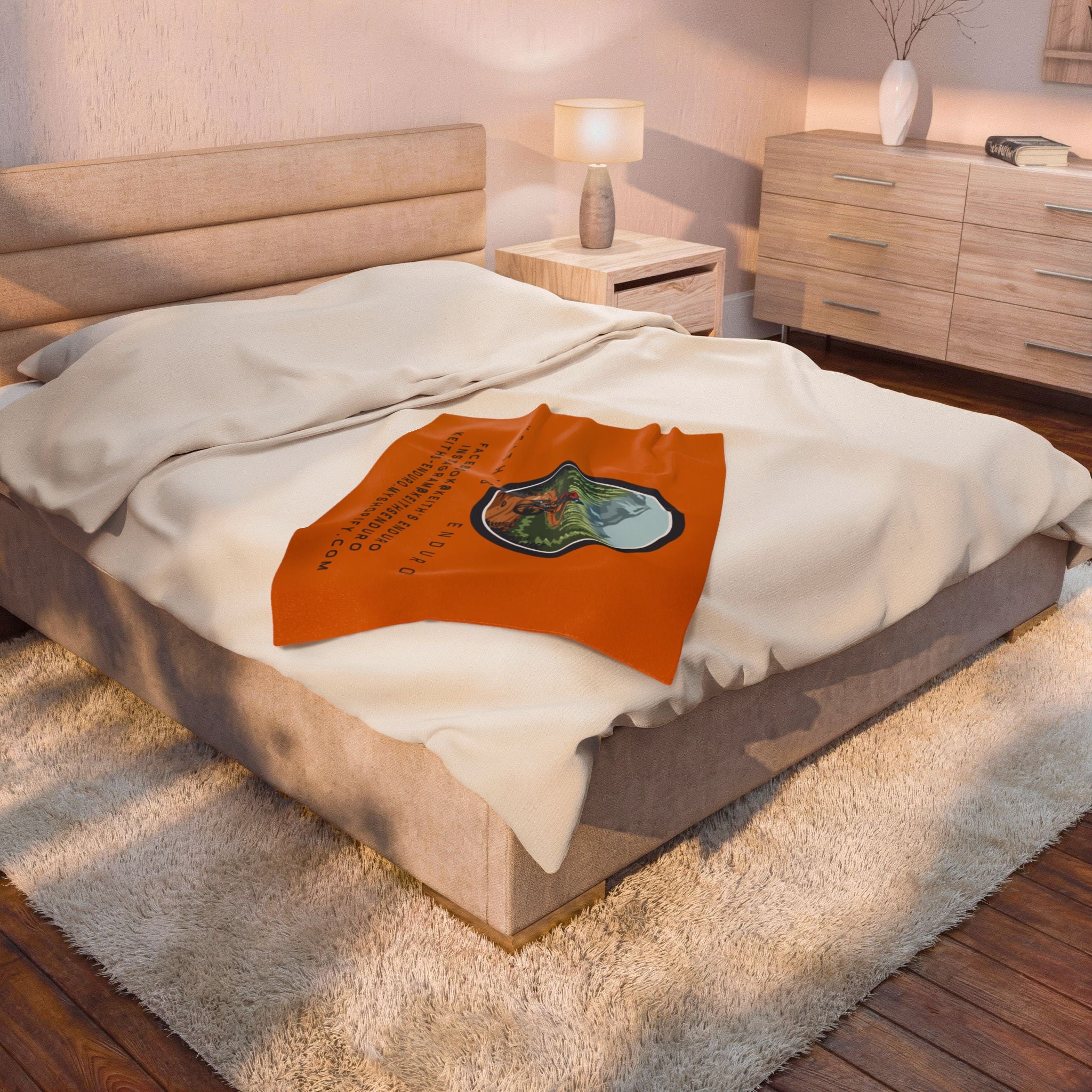 Plush Blanket — Keith's Enduro Dirt Biking Logo Throw