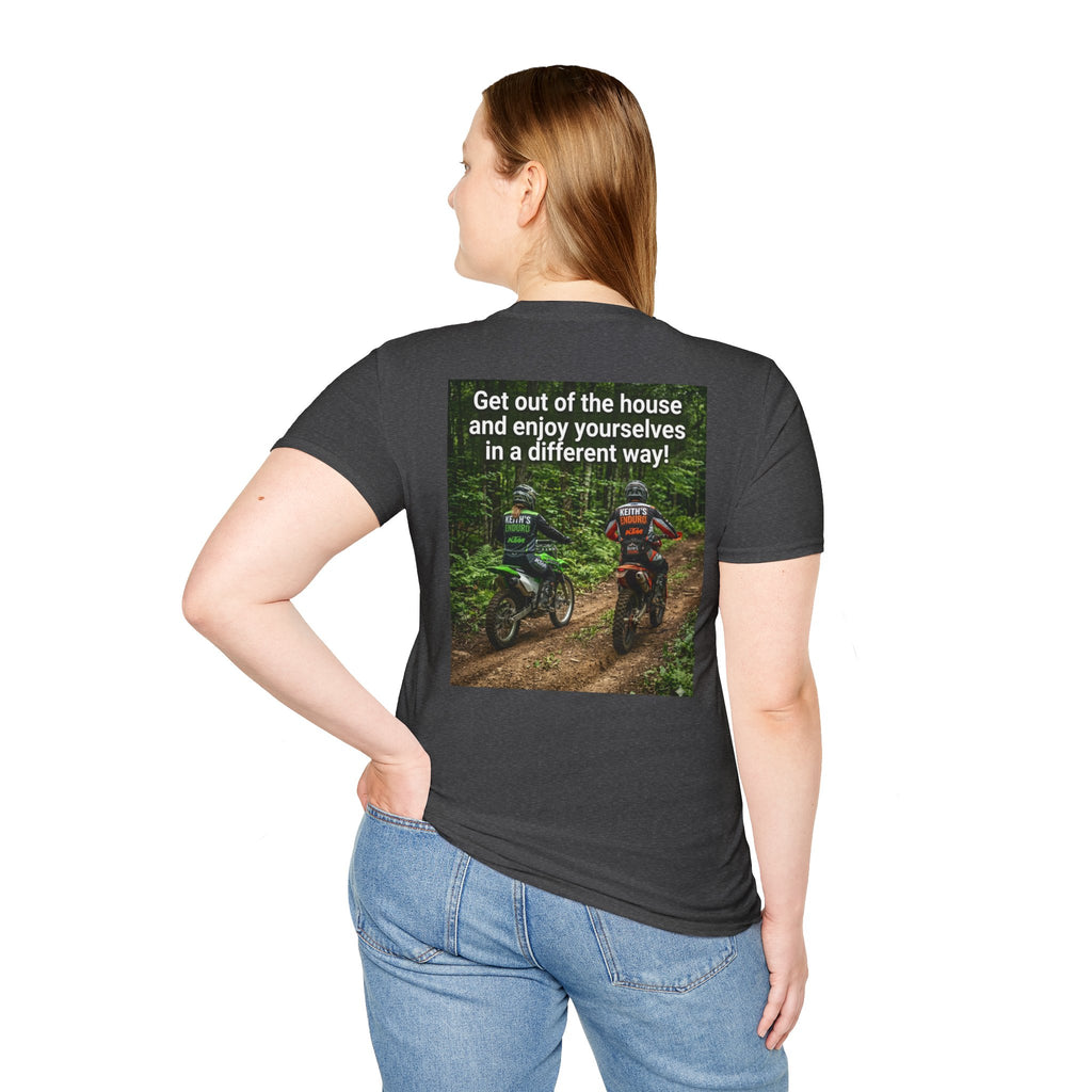 Dirt bike T-Shirt — "enjoy yourselves in a different way" Graphic tee shirt