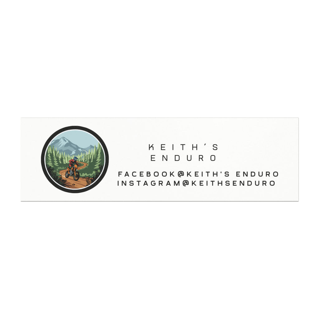 Enduro Rider Car Magnet — Keith's Enduro Logo & Social Handle Decal
