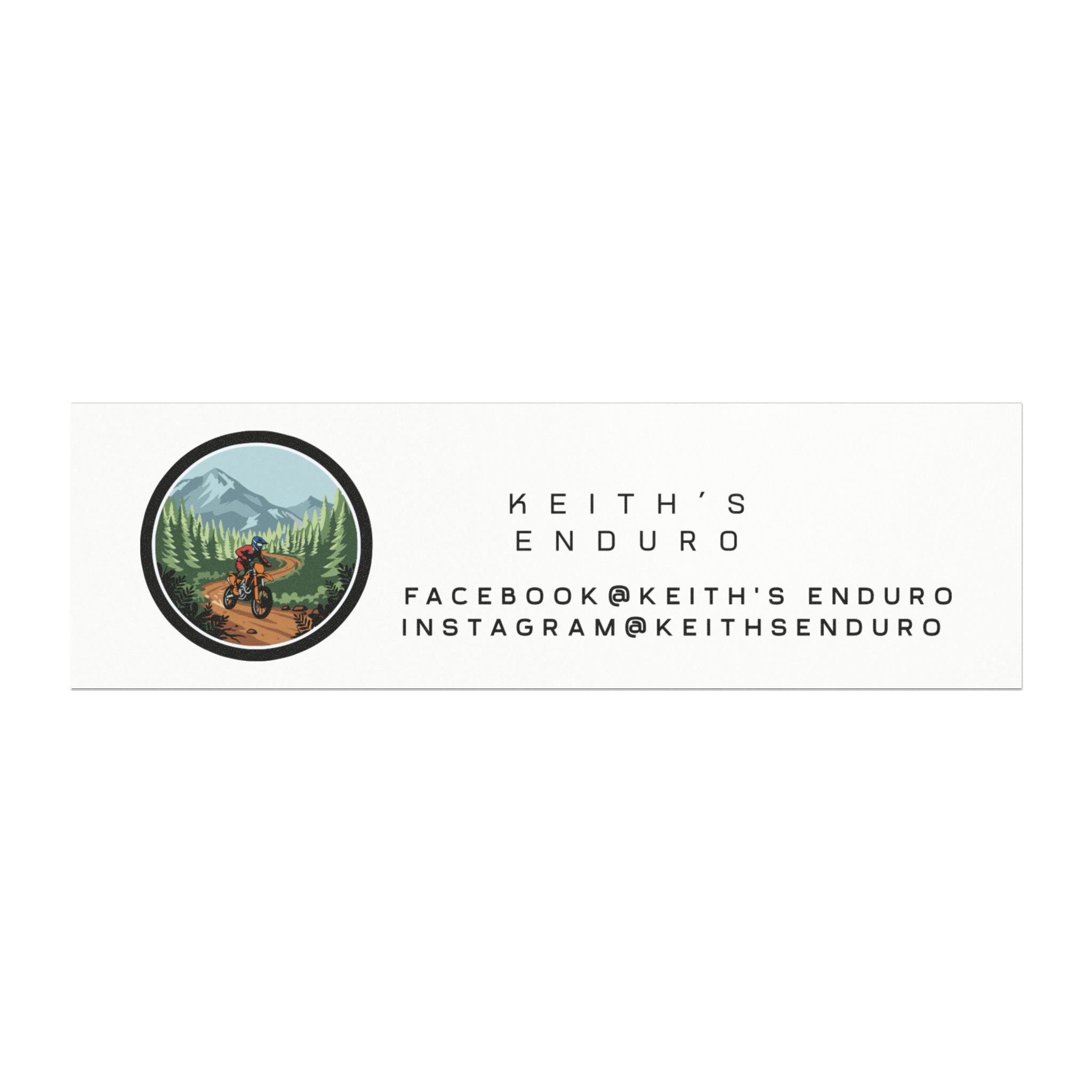 Enduro Rider Car Magnet — Keith's Enduro Logo & Social Handle Decal
