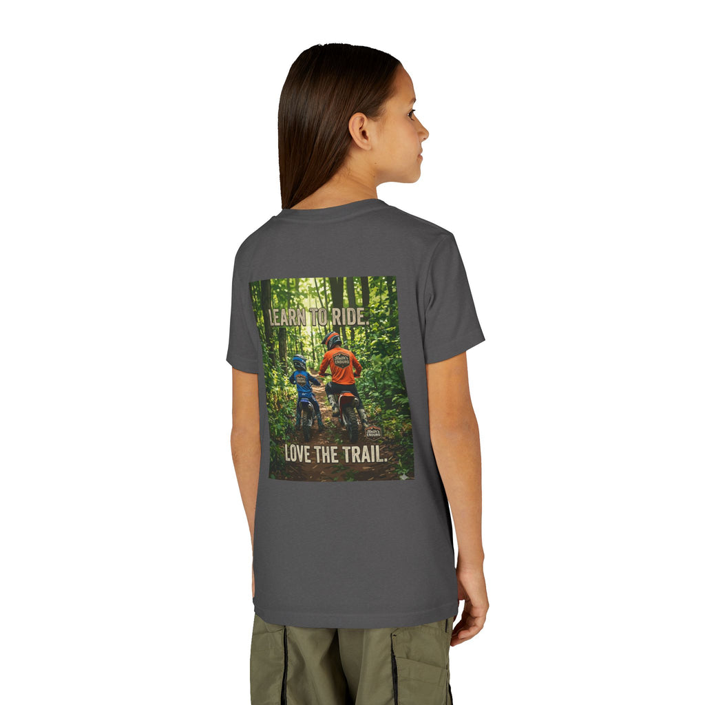 Youth Trail Dirt Biking Tee — "Learn to Ride, Love the Trail"