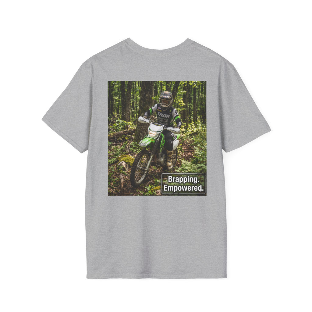 Women's Dirt Bike T‑Shirt — "Brapping Empowered" Graphic Tee
