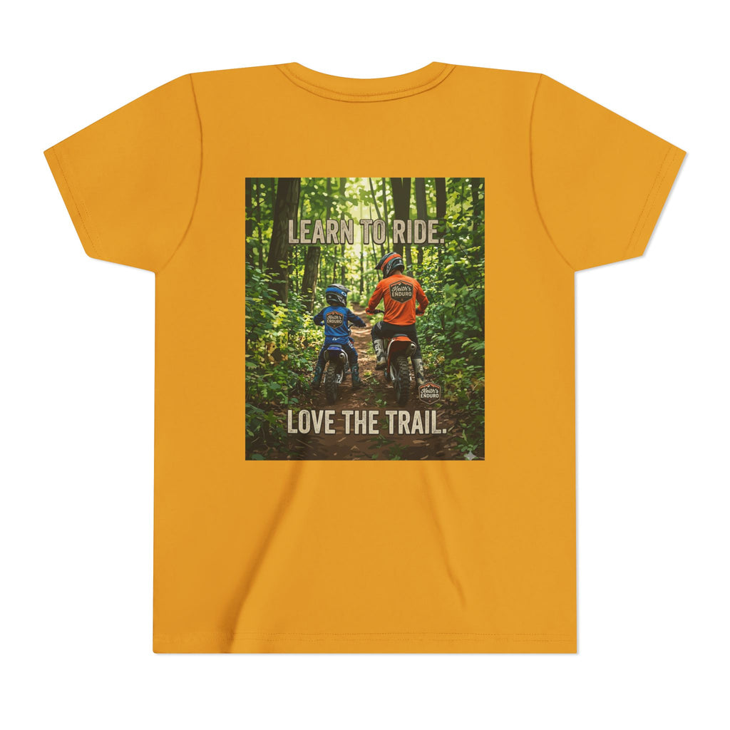 Youth Trail Dirt Biking Tee — "Learn to Ride, Love the Trail"
