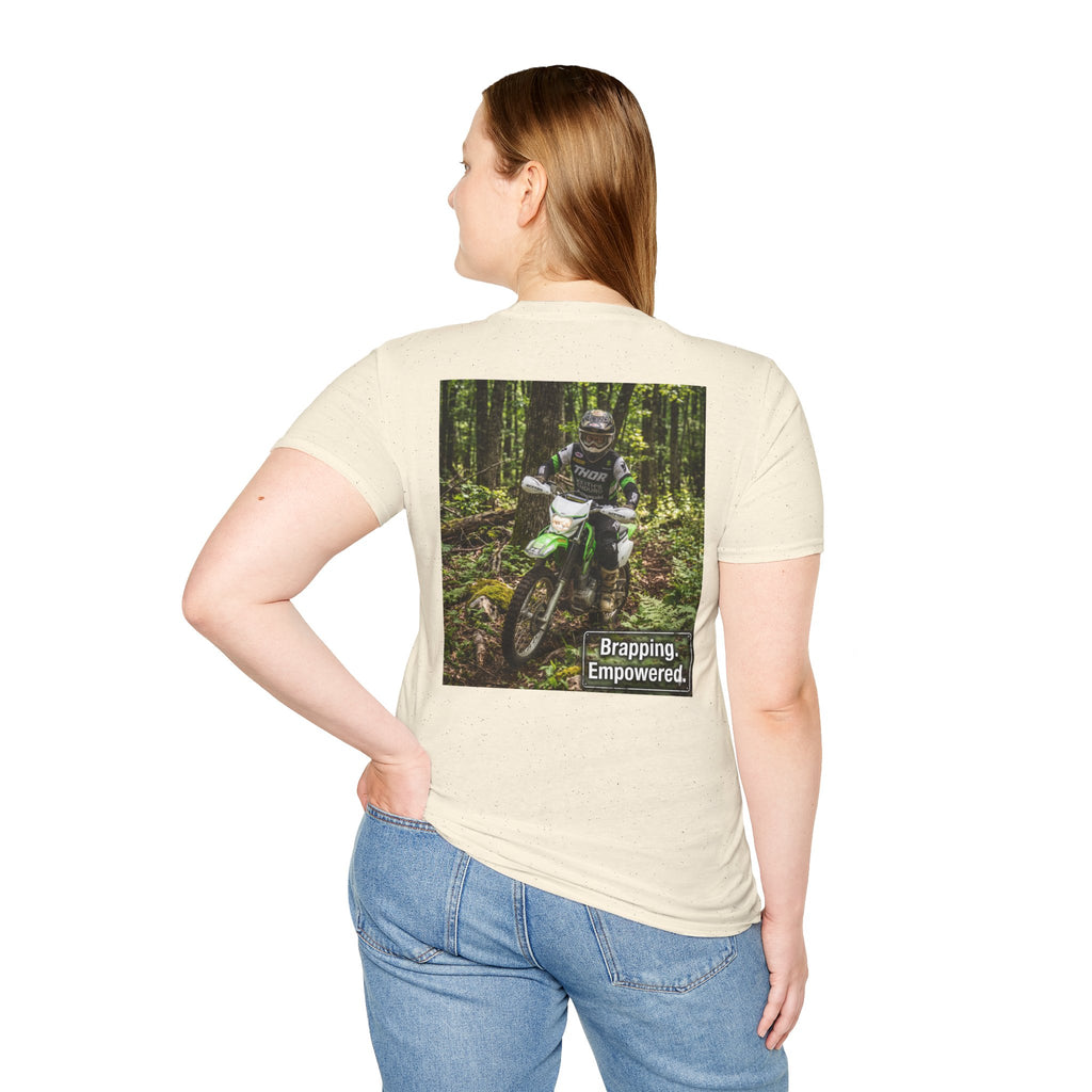 Women's Dirt Bike T‑Shirt — "Brapping Empowered" Graphic Tee