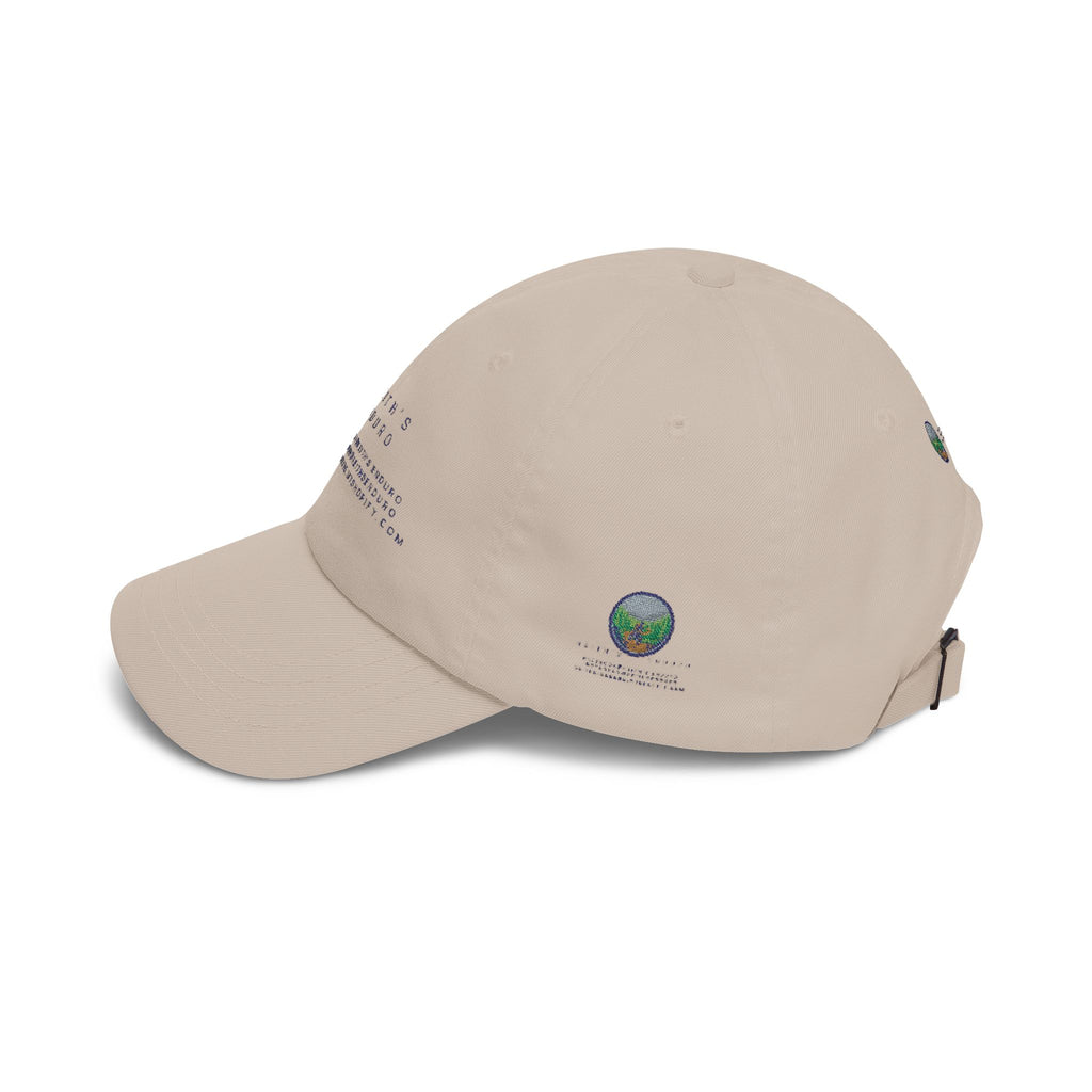 Dad Cap — Keith’s Enduro Logo Embroidered White Baseball Hat