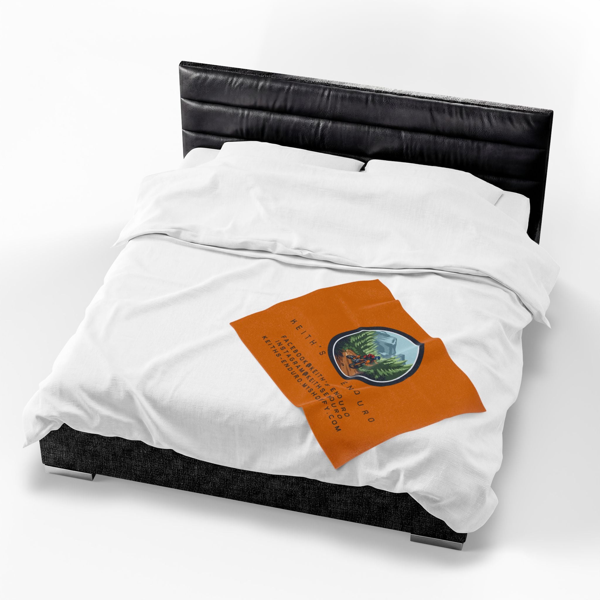 Plush Blanket — Keith's Enduro Dirt Biking Logo Throw