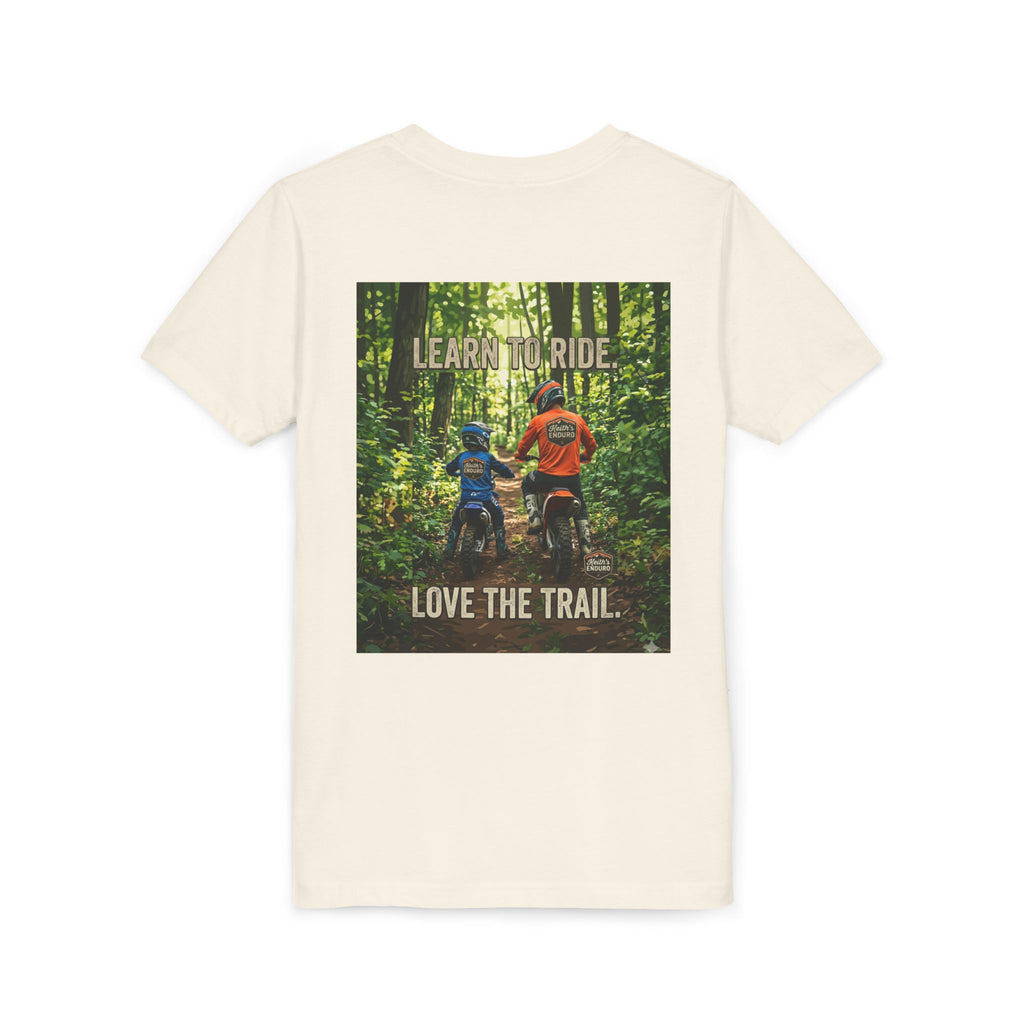 Youth Trail Dirt Biking Tee — "Learn to Ride, Love the Trail"