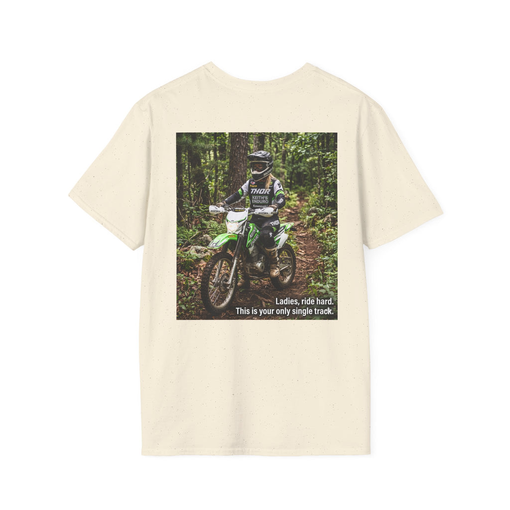 Women's Dirt Bike T-Shirt — "Ladies, ride hard" Tee