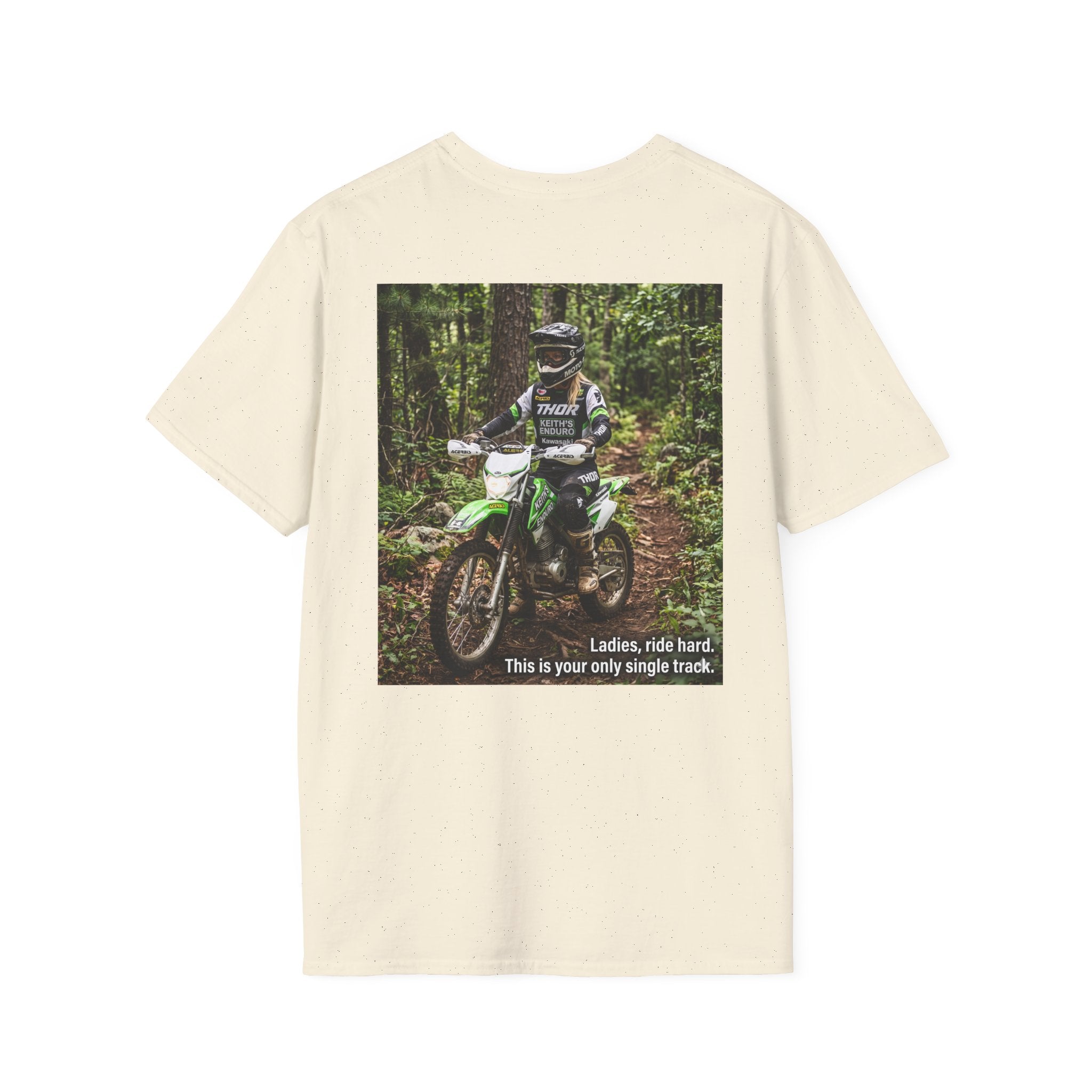 Women's Dirt Bike T-Shirt — "Ladies, ride hard" Tee