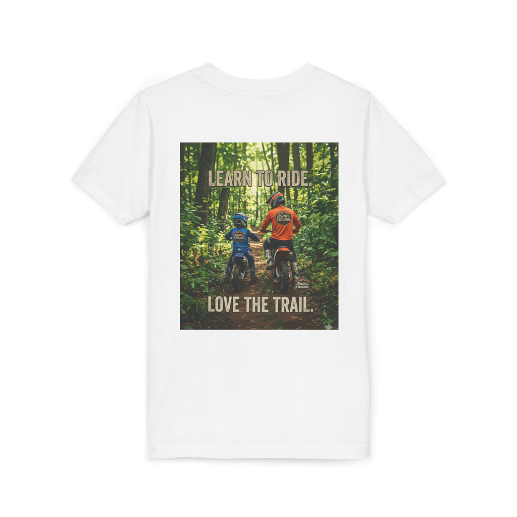 Youth Trail Dirt Biking Tee — "Learn to Ride, Love the Trail"