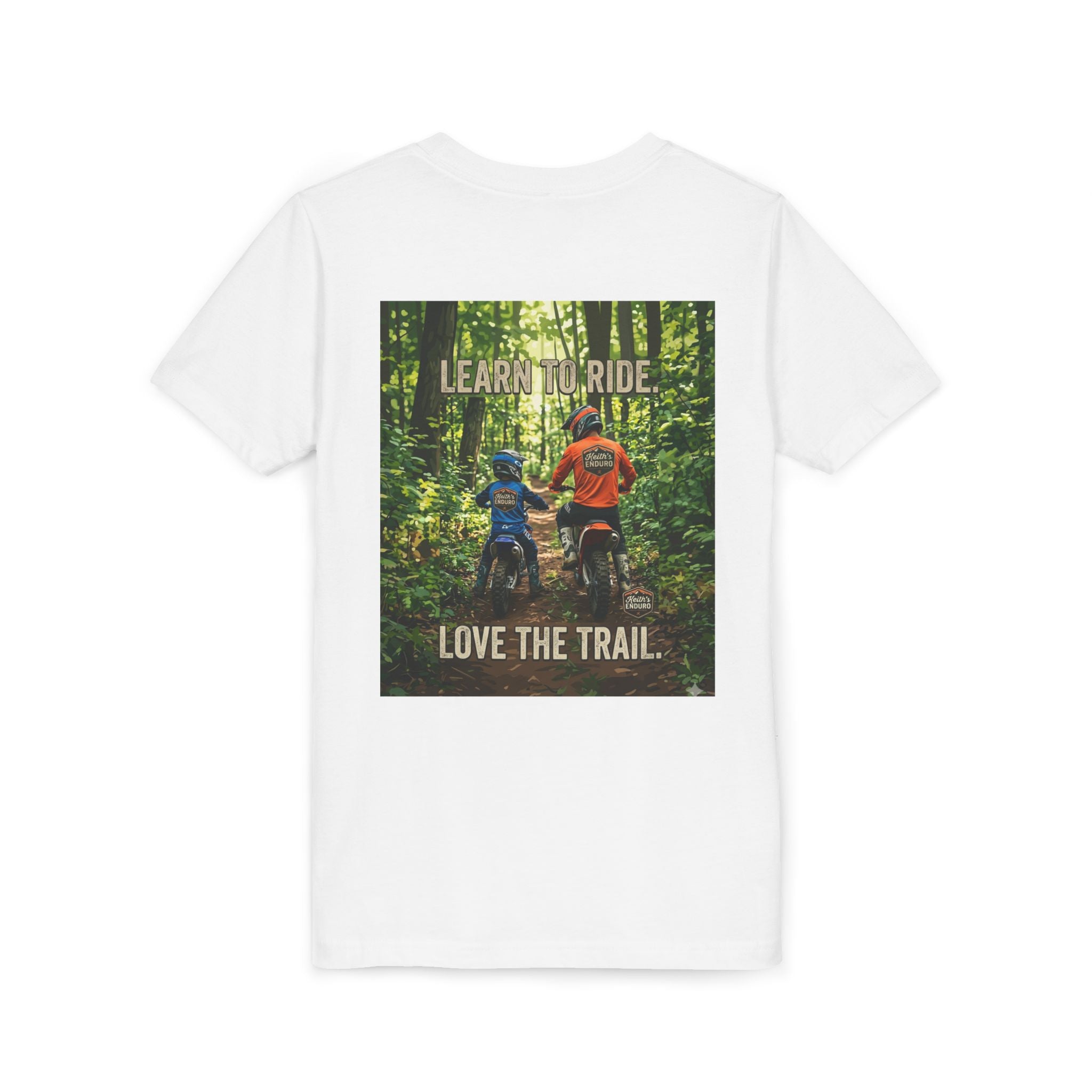 Youth Trail Dirt Biking Tee — "Learn to Ride, Love the Trail"