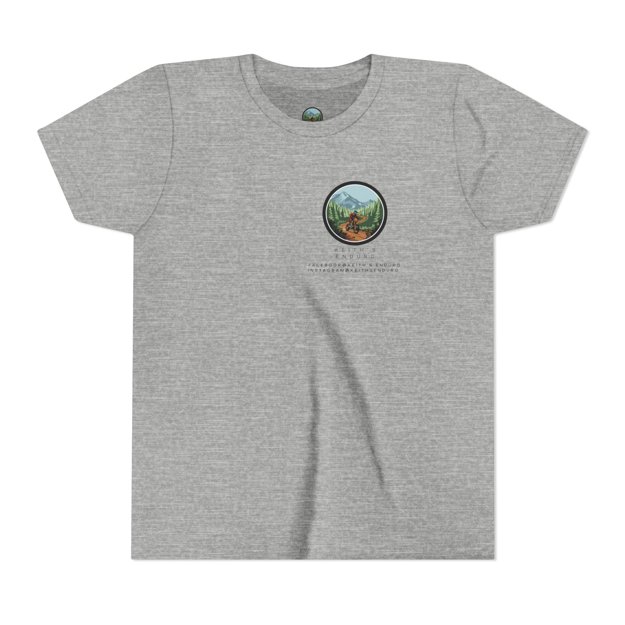 Youth Dirt Bike Tee — "Never Stop Trying and Don't Quit" Motivational Motocross Shirt