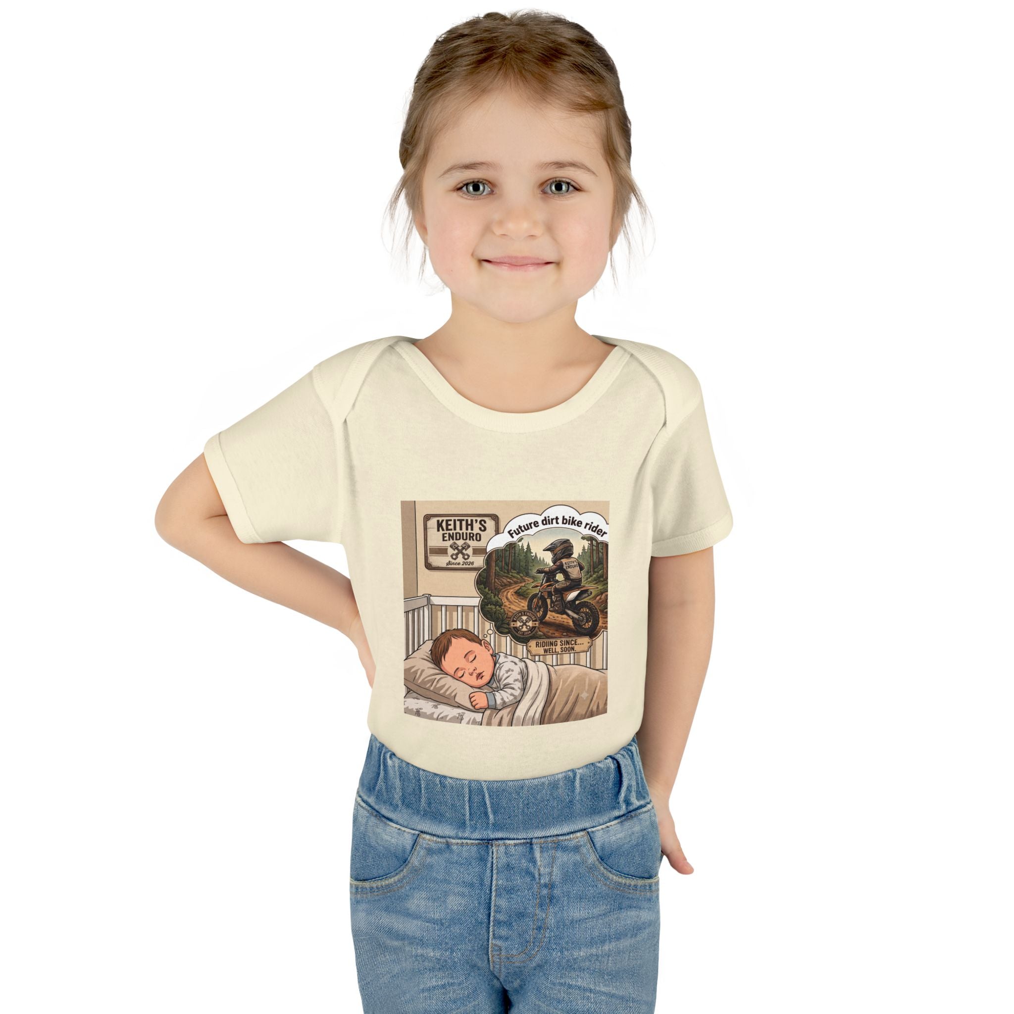 Baby Bodysuit - 'future dirt bike rider' Motorcycle Nursery Onesie