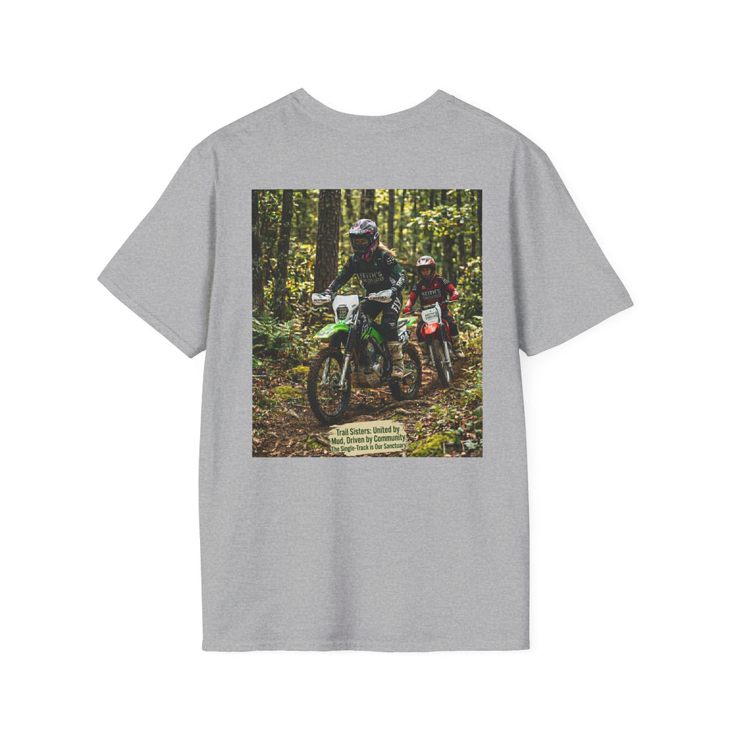 Women's dirt bike T-Shirt — "Trail Sisters" graphic Dirt Bike Tee